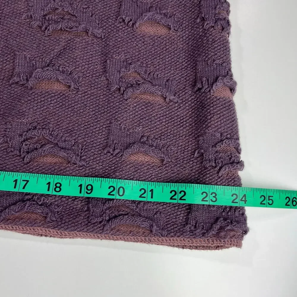 Vintage Imagio Sweater Dress XL‎ Y2K Lambswool Blend Sleeveless NWT Distressed